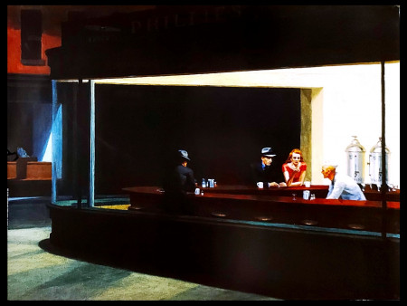 2000ca * Manifesto Poster Arte "Edward Hopper - Falchi della Notte" Italia (A-)