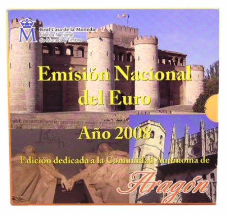 2008 * SPAGNA Divisionale Ufficiale euro Aragon FDC