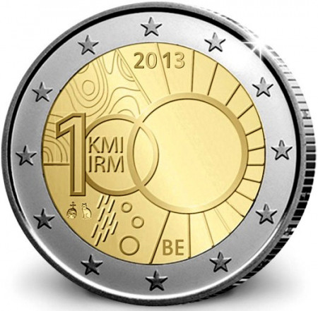 2013 * 2 euro BELGIO 100º Istituto Meteorologia Reale