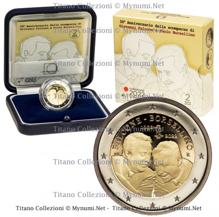 2022 * 2 Euro ITALIA "30º Morte di G Falcone e P Borsellino" PROOF