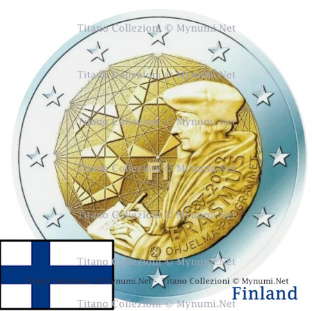 2022 * 2 Euro FINLANDIA "35º anniversario del Programma Erasmus" UNC