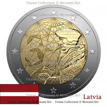 2022 * 2 Euro LETTONIA "35º anniversario del Programma Erasmus" UNC