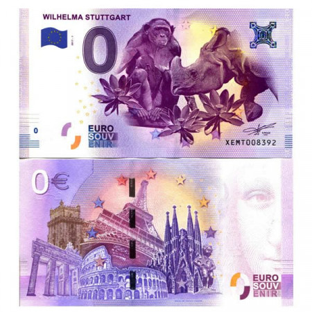 2017-1 * Banconota Souvenir Germania Unione Europea 0 Euro "Wilhelma Stuttgard" FDS