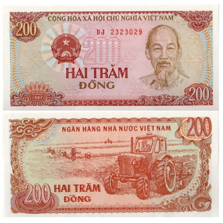 1987 * Banconota Vietnam 200 Dong "Ho Chi Minh" (p100a) FDS