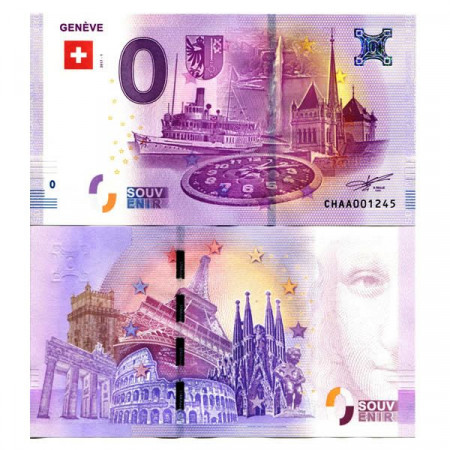 2017-1 * Banconota Souvenir Svizzera 0 Euro "Genève" FDS