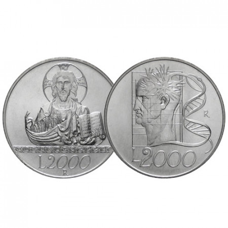 1998 * Dittico 2000 lire argento Italia Verso il 2000