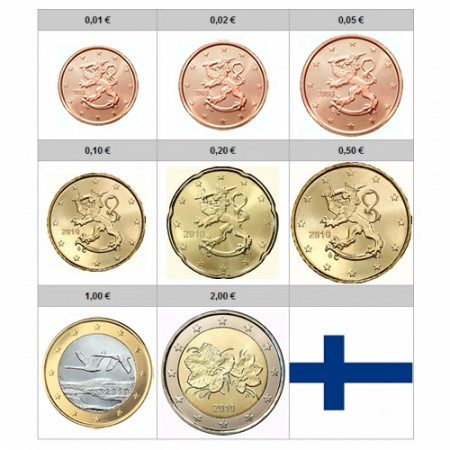 2013 * Serie 8 monete euro FINLANDIA