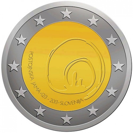 2013 * 2 euro SLOVENIA 800º Grotte di Postumia