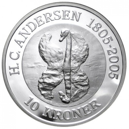 2005 * 10 corone 1 OZ Danimarca Hans Andersen Brutto Anatroccolo