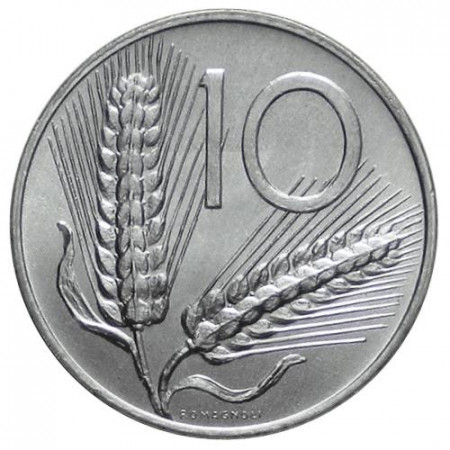 1974 * 10 Lire Italia Repubblica "Spighe"