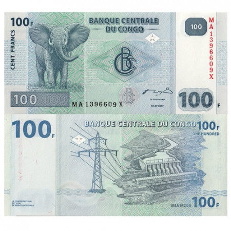 2007 * Banconota Congo Repubblica Democratica 100 Francs (98) FDS