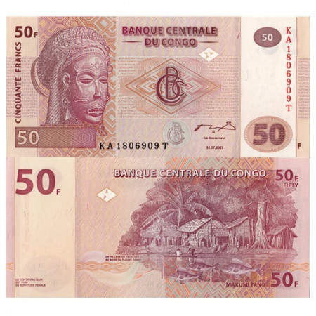 2007 * Banconota Congo Repubblica Democratica 50 Francs (p97) FDS