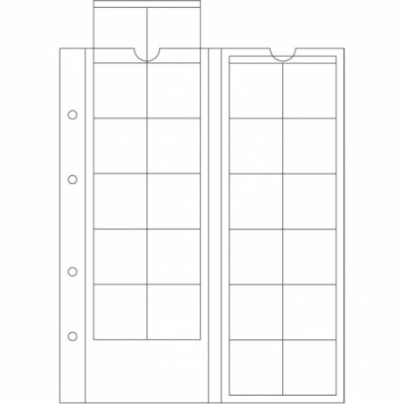 Leuchtturm * 5 Fogli optima per monete fino a 34 mm