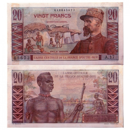 1947 * Banconota Africa Equatoriale Francese 20 franchi BB