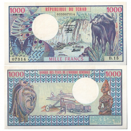 1980 * Banconota Ciad 1000 franchi FDS