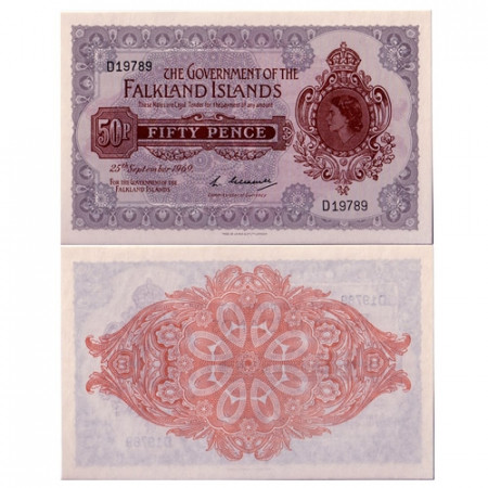 1969 * Banconota Isole Falkland 50 pence FDS