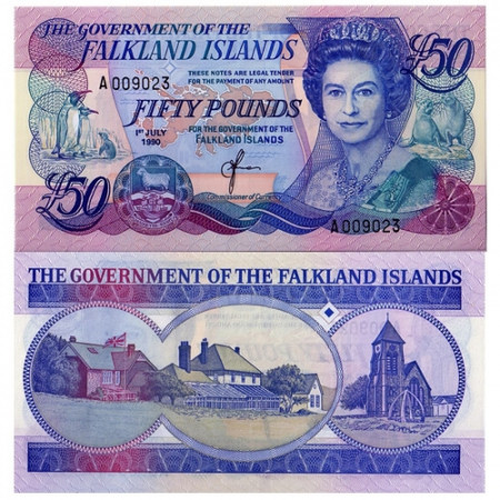 1990 * Banconota Isole Falkland 50 pounds FDS