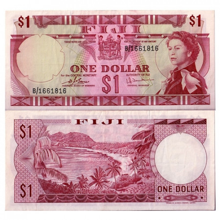 ND (1974) * Banconota Fiji 1 Dollar "Elizabeth II" (p71b) FDS