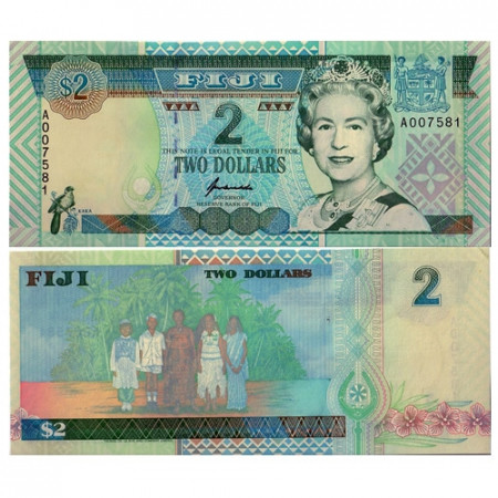 ND (1996) * Banconota Fiji 2 Dollars  (p96) "Elizabeth II" FDS