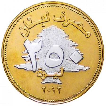 2012 * 250 livres Libano Lucky Coin