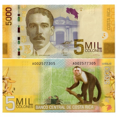 2009 * Banconota Costa Rica 5000 colones FDS