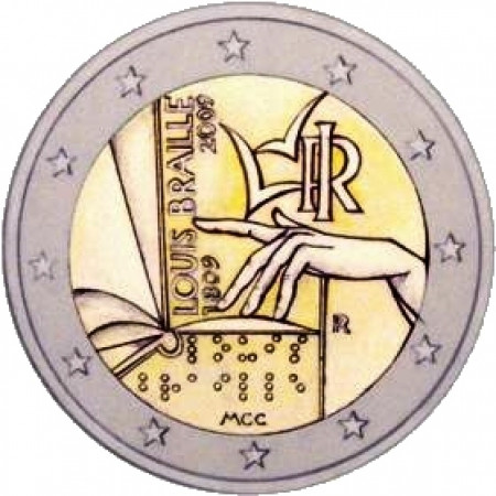 2009 * 2 euro ITALIA Louis Braille