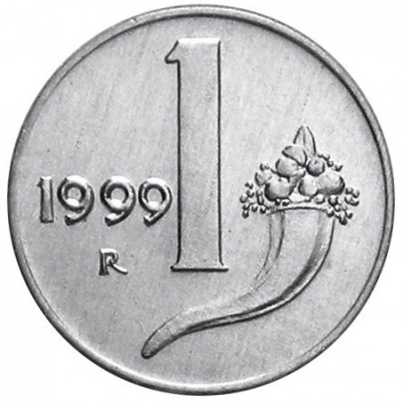 1999 * 1 lira Italia cornucopia