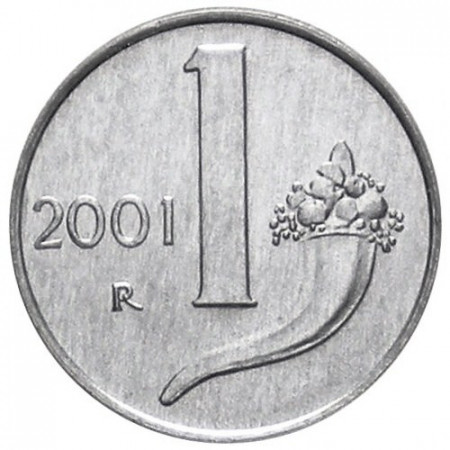 2001 * 1 lira Italia cornucopia