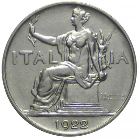 1922 * Buono da 1 Lira Italia Vittorio Emanuele III ITALIA SPL+