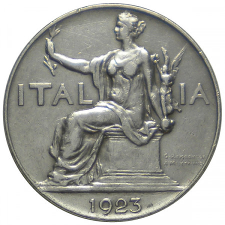 1923 * Buono da 1 Lira Italia Vittorio Emanuele III ITALIA BB+