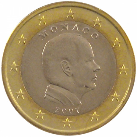 2007 * 1 euro MONACO Alberto II moneta errata