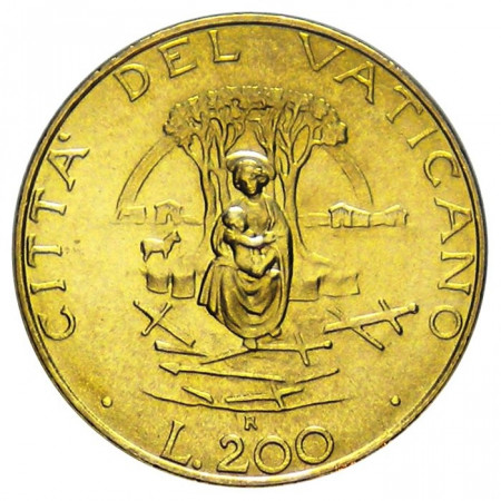 1987 * 200 lire Vaticano Giovanni Paolo II Maria Regina della Pace
