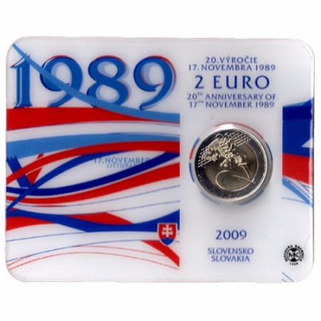 2009 * 2 euro SLOVACCHIA rivoluzione di velluto Coincard