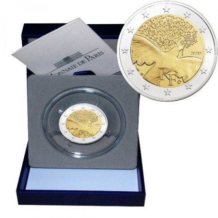 2015 * 2 euro FRANCIA 70 anni di pace in Europa PROOF