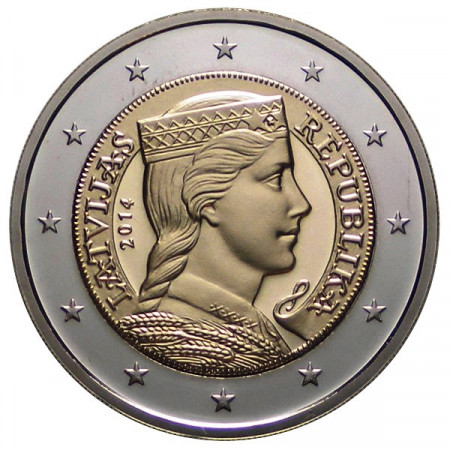2014 * 2 euro Lettonia fanciulla lettone Proof