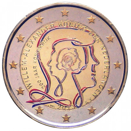 2013 * 2 euro OLANDA 200° Regno dei Paesi Bassi colorato