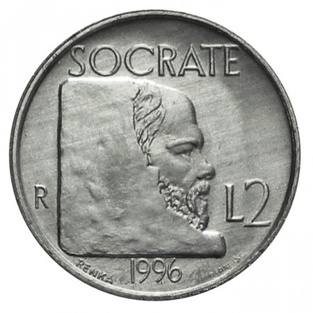 1996 * 2 Lire San Marino "Socrate" (KM 350) FDC