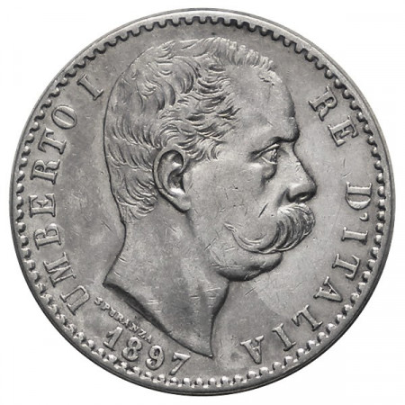 1897 * 2 Lire argento Italia Umberto I Tipo 2 BB+