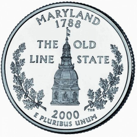 2000 * Quarto di dollaro Stati Uniti Maryland (D)