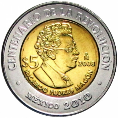 2008 * 5 Pesos Messico - Rivoluzione (Ricardo Flores Magon)