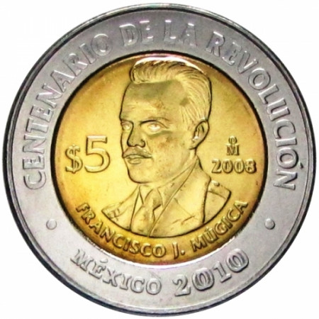 2008 * 5 Pesos Messico - Rivoluzione (Francisco J. Mugica)