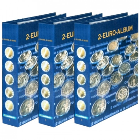 ALBUM NUMIS PER 2 EURO COMM. VOL. 1, 2, 3 * LEUCHTTURM