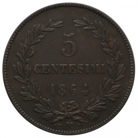 1864 M * 5 Centesimi rame San Marino "Valore" Tipo 1 qFDC