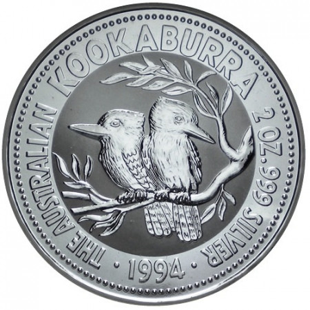 1994 * 2 Dollari d'argento 2 OZ Kookaburra Australia