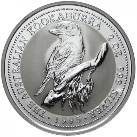 1995 * 2 Dollari d'argento 2 OZ Kookaburra Australia