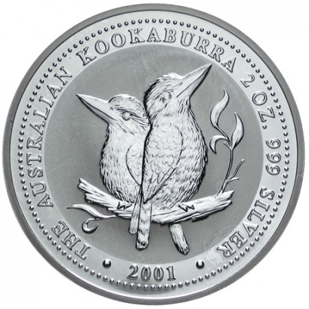 2001 * 2 Dollari d'argento 2 OZ Kookaburra Australia
