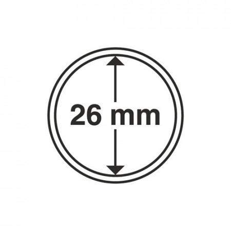 Confezione 10 capsule per monete Ø 26 mm 2 euro * LEUCHTTURM