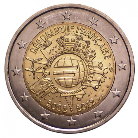 2012 * 2 euro FRANCIA 10° Anniversario euro