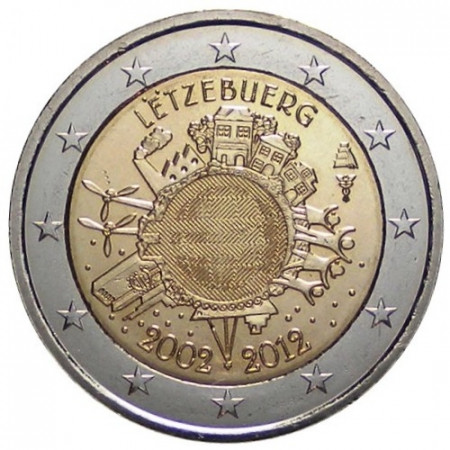 2012 * 2 euro LUSSEMBURGO 10° Anniversario euro