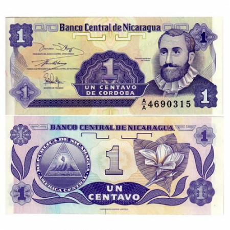 ND (1991) * Banconota Nicaragua 1 Centavo "FH Cordoba" (p167) FDS